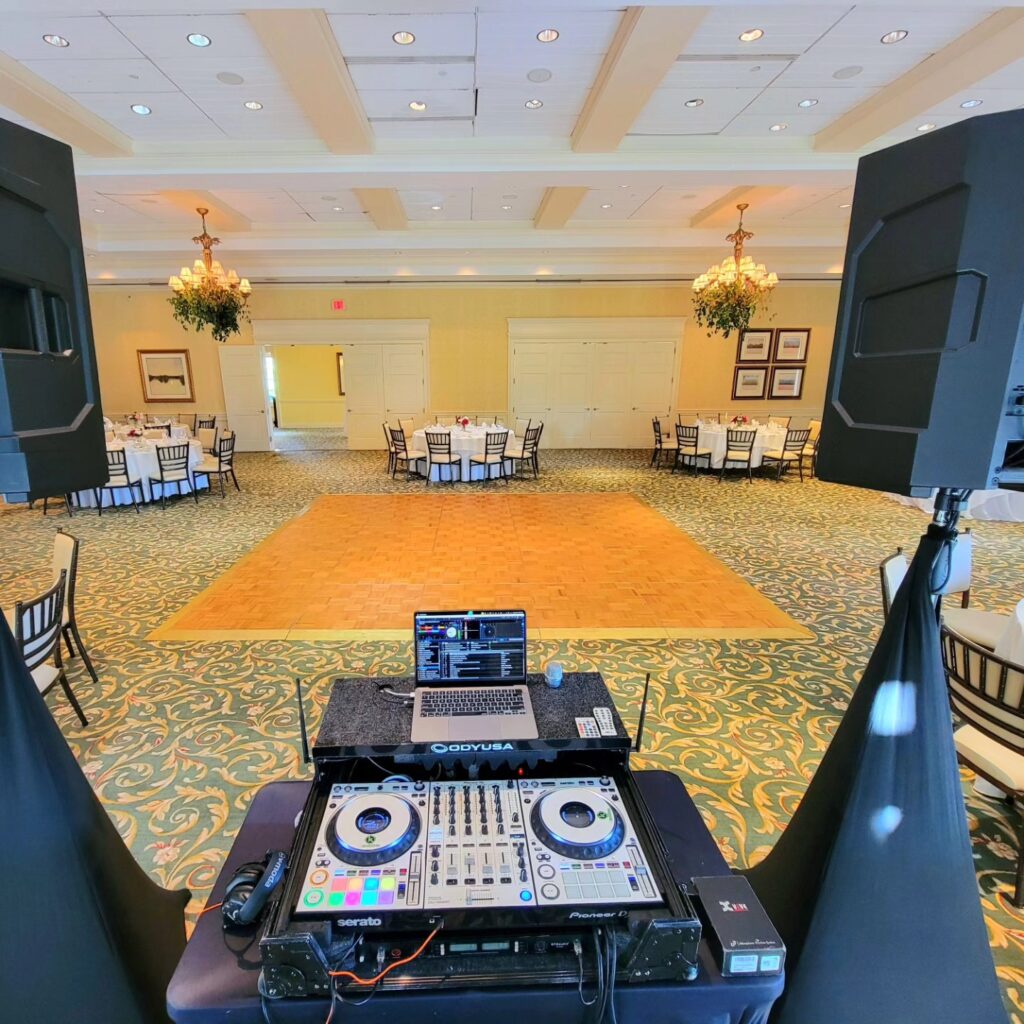 DJ Point of view by the dancefloor virginia beach wedding