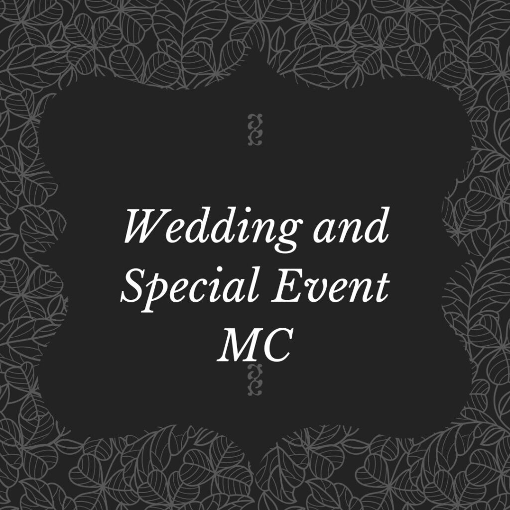 wedding corporate special event MC host master of ceremonies Emcee