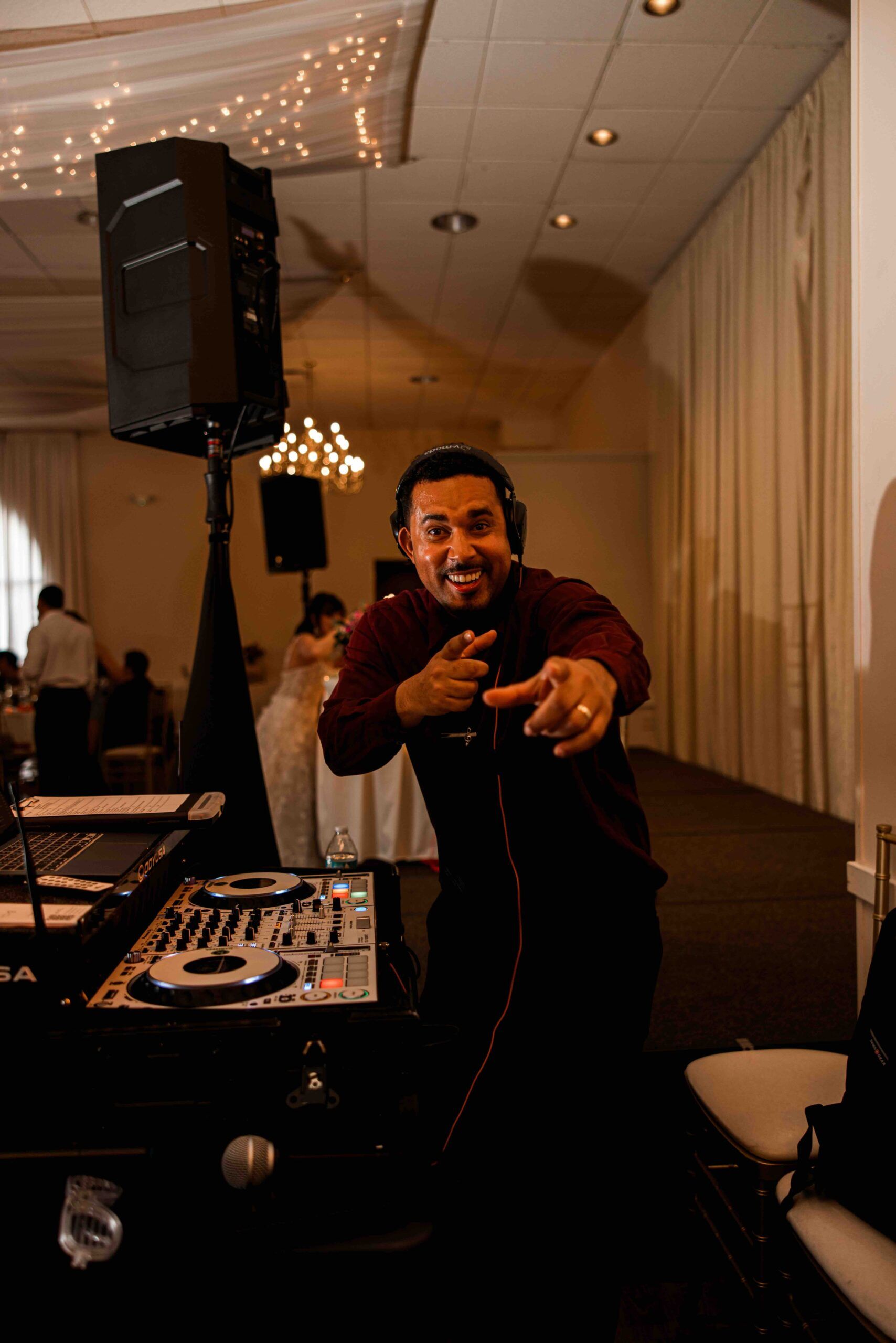 virginia beach wedding dj Norfolk Virginia wedding DJ creating an energetic dance floor at a luxury reception